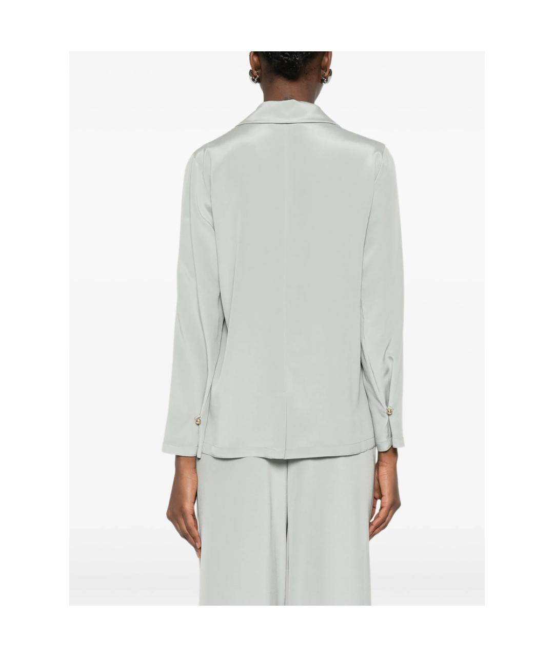 MAX MARA Зеленая шелковая рубашка, фото 4