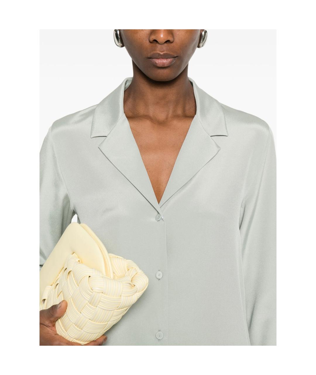 MAX MARA Зеленая шелковая рубашка, фото 3