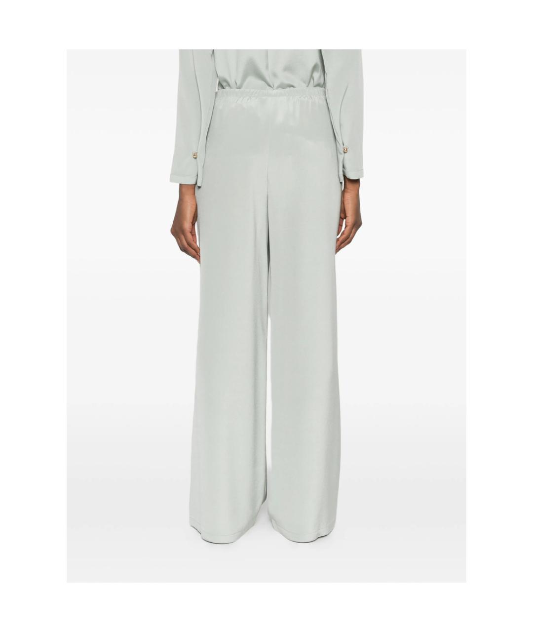 MAX MARA Зеленые шелковые брюки широкие, фото 5