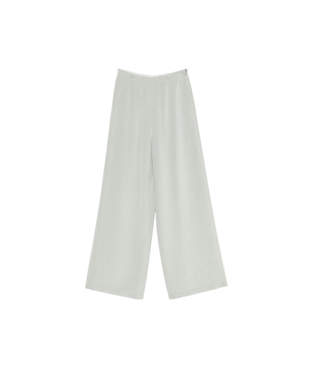 MAX MARA Зеленые шелковые брюки широкие, фото 1