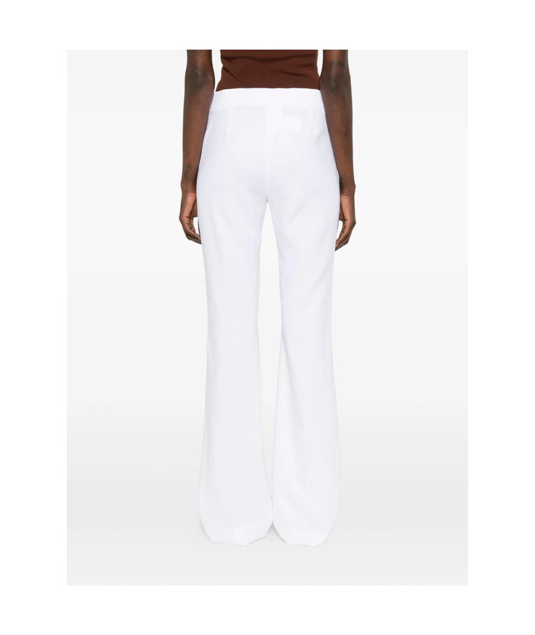 MAX MARA Белые хлопковые брюки широкие, фото 4
