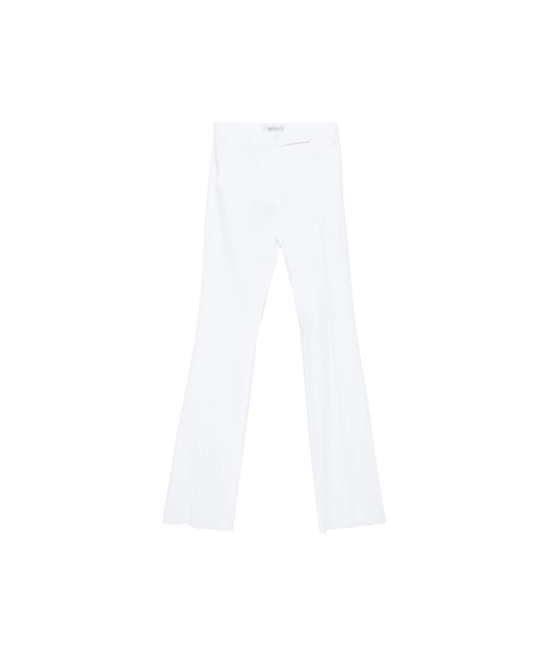 MAX MARA Белые хлопковые брюки широкие, фото 1