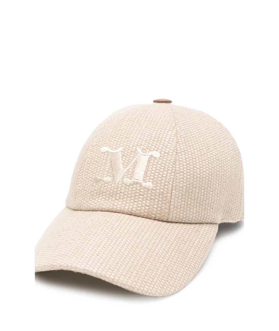 MAX MARA Бежевая хлопковая кепка, фото 3