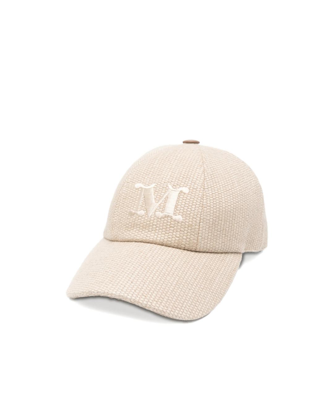 MAX MARA Бежевая хлопковая кепка, фото 1
