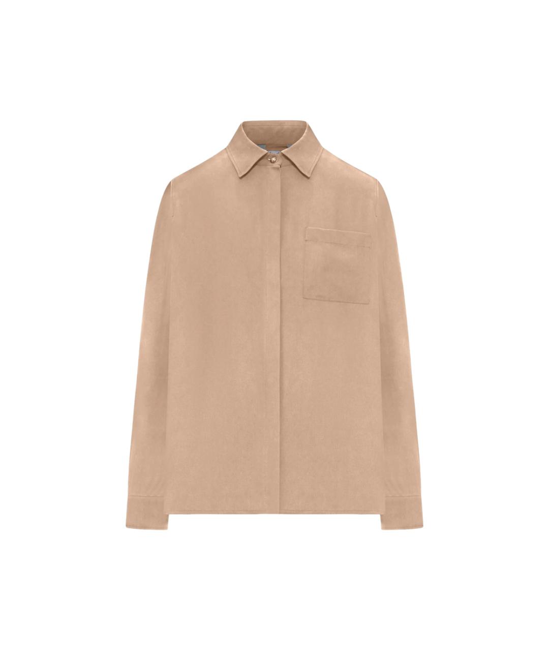 MAX MARA Бежевая шелковая рубашка, фото 1