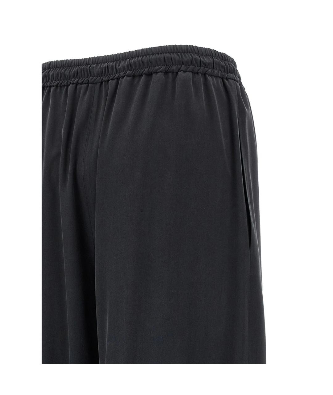 MAX MARA Черные шелковые прямые брюки, фото 3