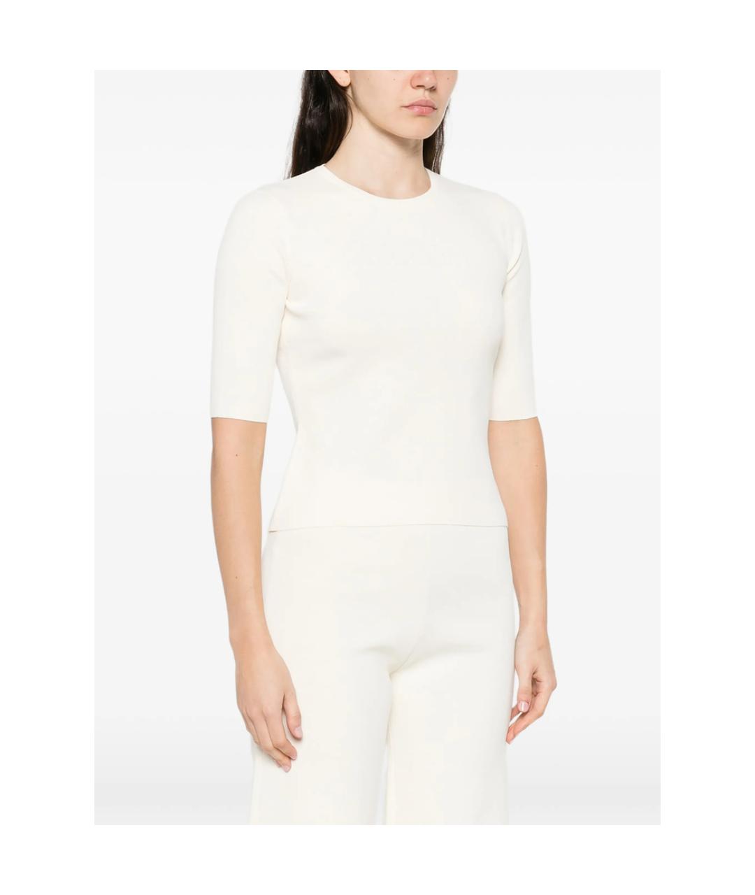 MAX MARA Белая полиамидовая футболка, фото 4