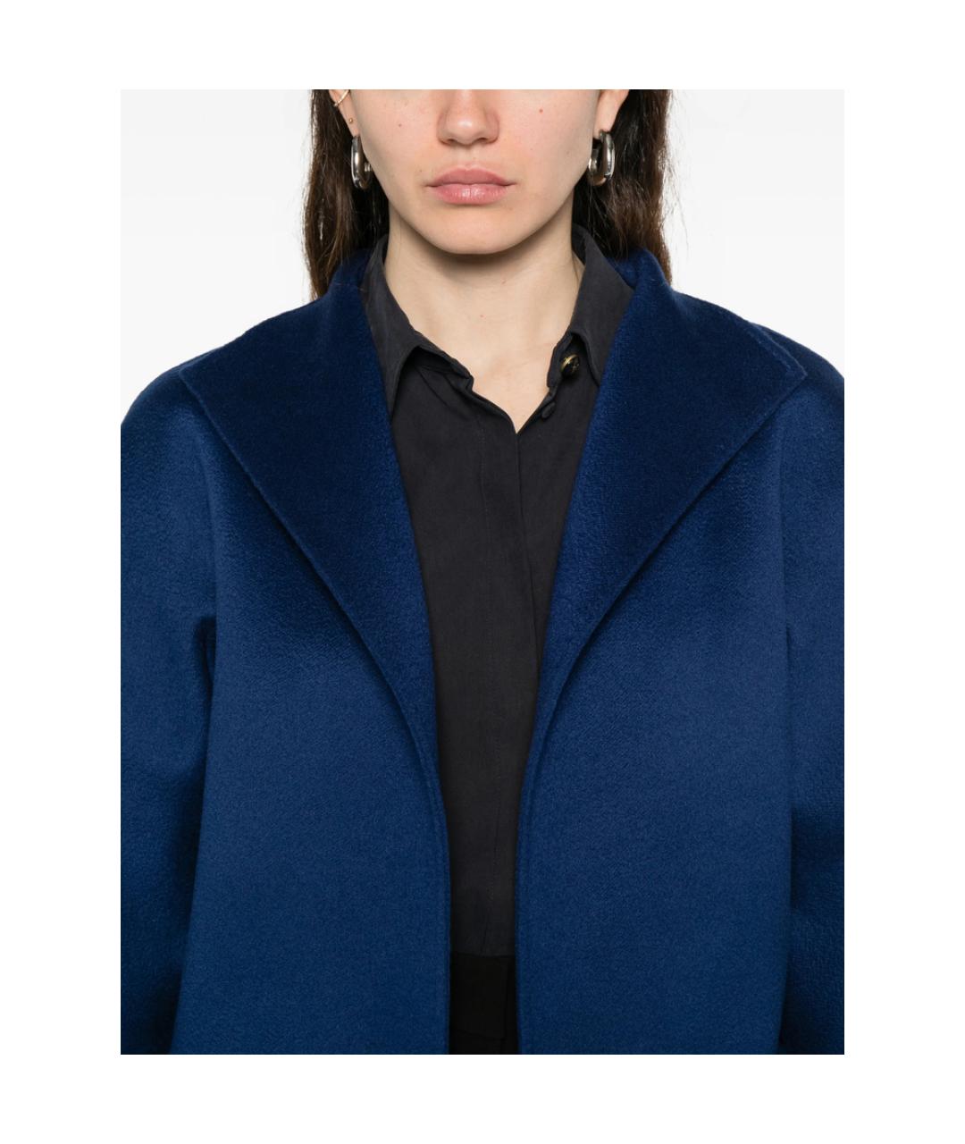 MAX MARA Синее кашемировое пальто, фото 2