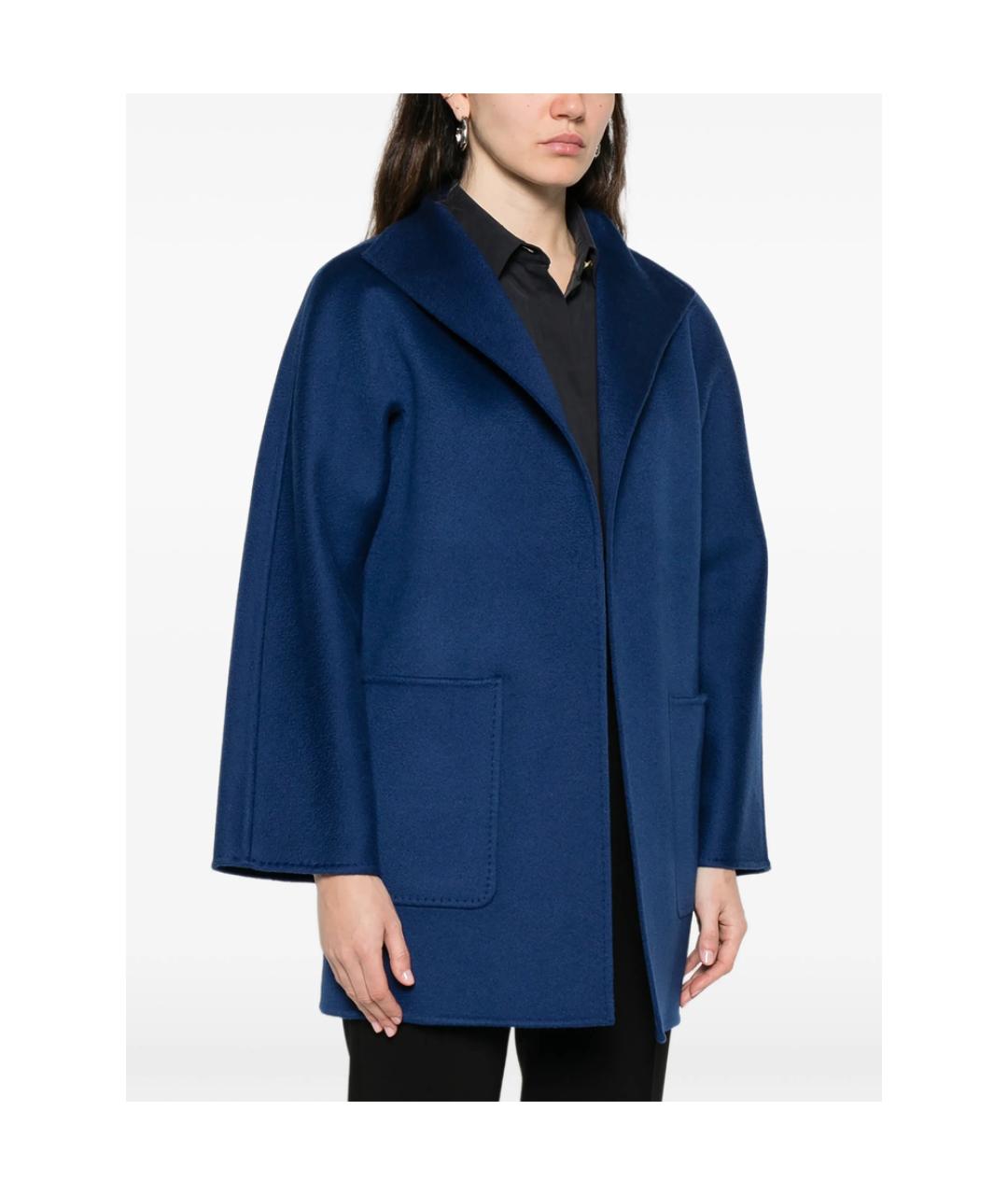 MAX MARA Синее кашемировое пальто, фото 5