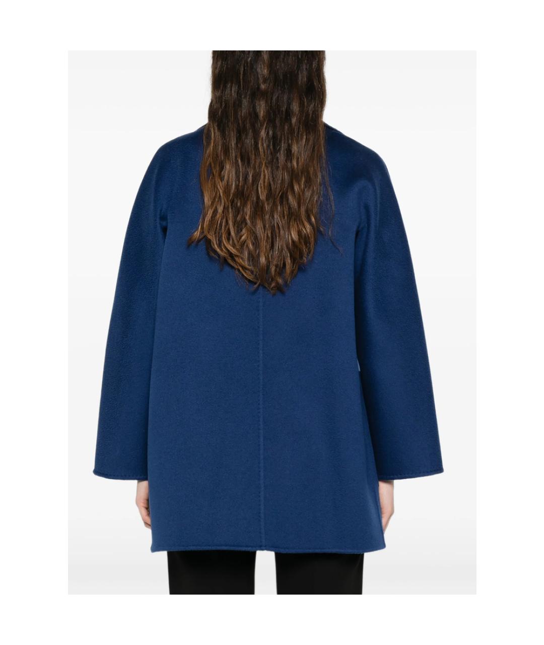 MAX MARA Синее кашемировое пальто, фото 4