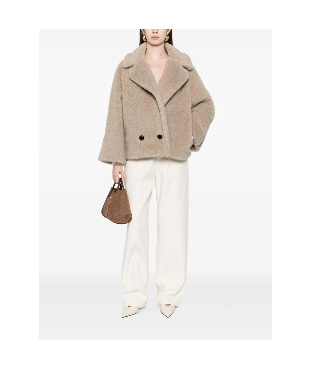 MAX MARA Бежевое кашемировое пальто, фото 4