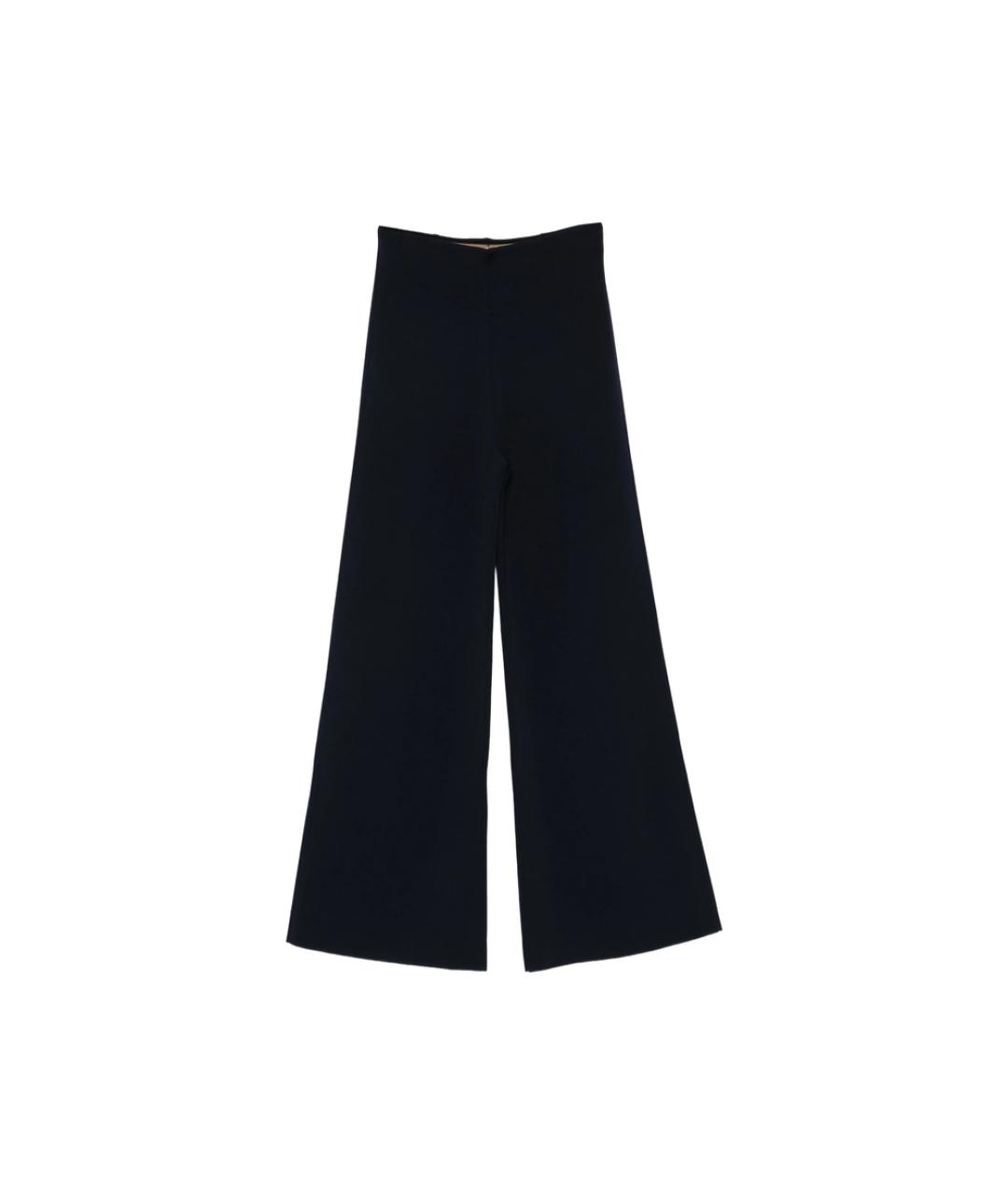 MAX MARA Синие полиамидовые прямые брюки, фото 1