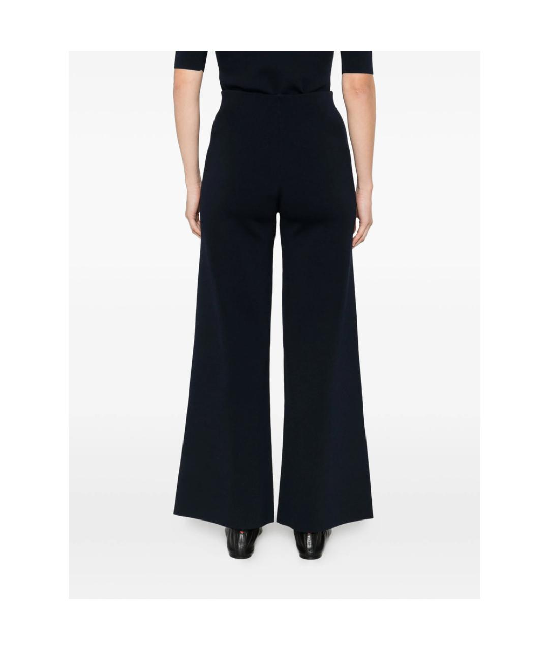 MAX MARA Синие полиамидовые прямые брюки, фото 4