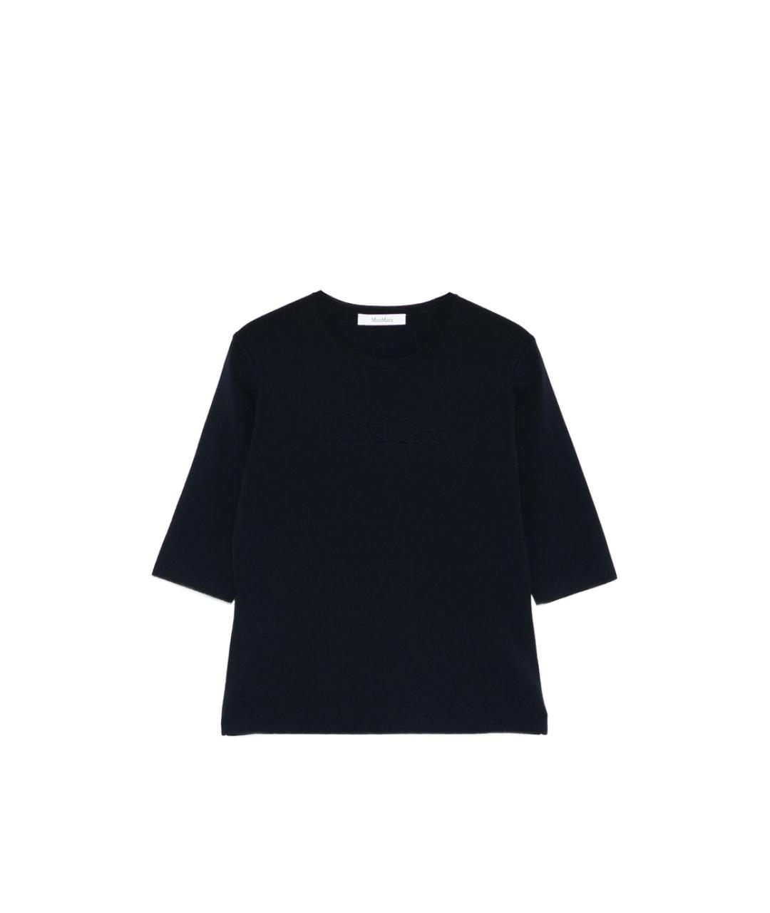 MAX MARA Синяя полиамидовая футболка, фото 1