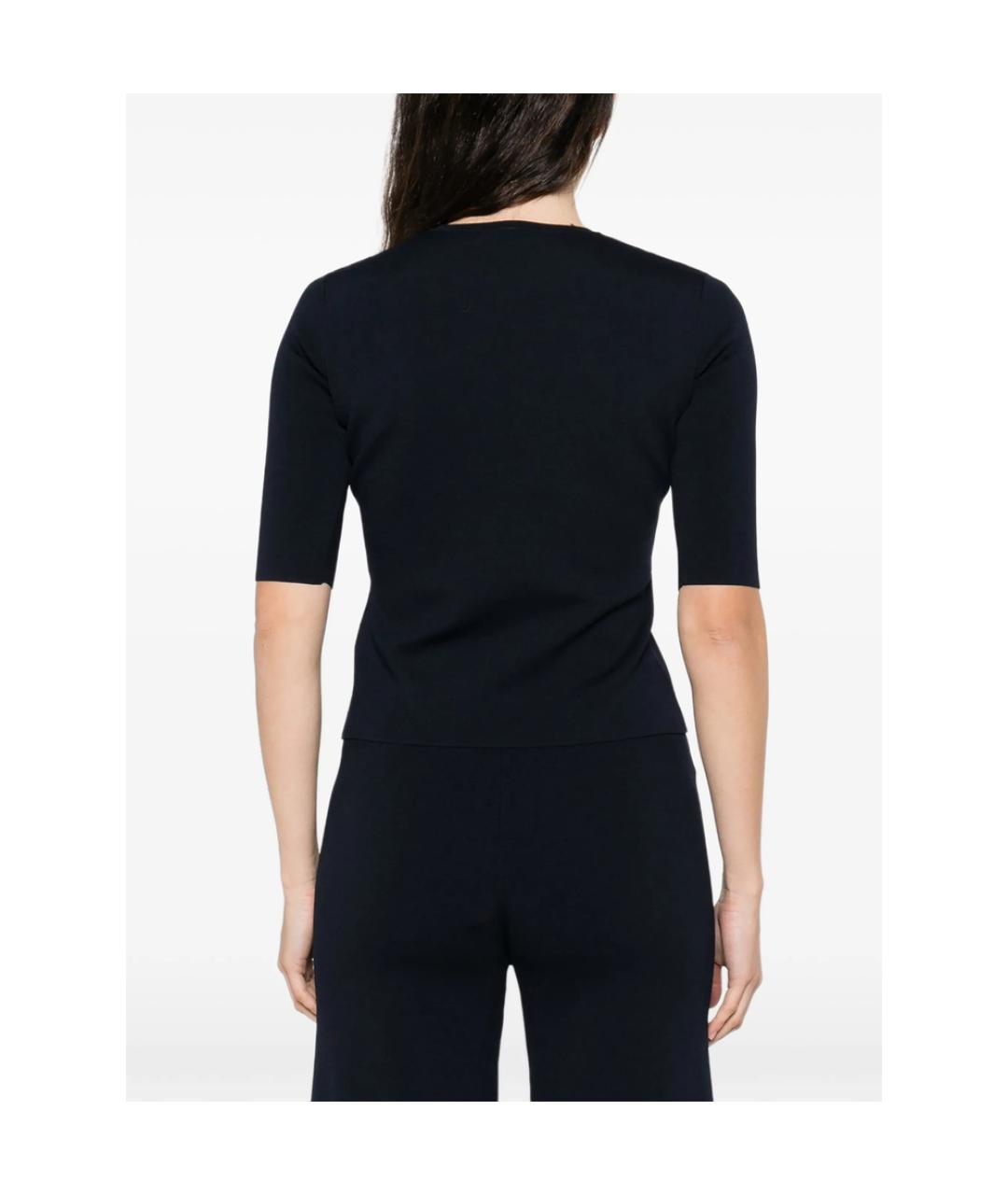 MAX MARA Синяя полиамидовая футболка, фото 5