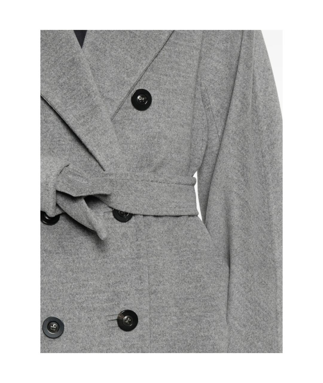 MAX MARA Серое кашемировое пальто, фото 4