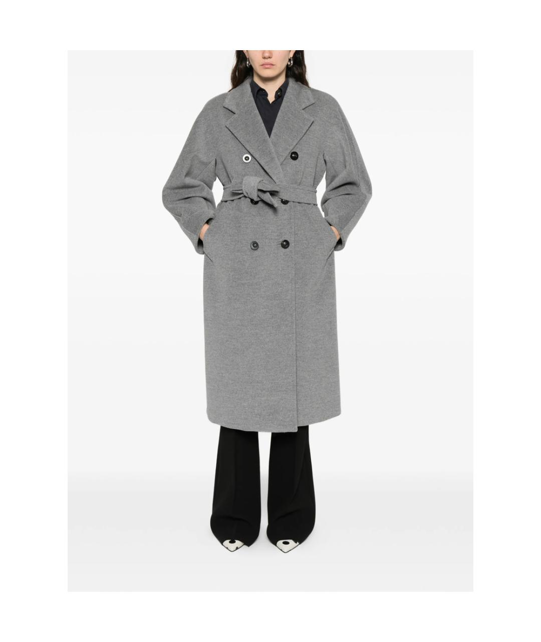 MAX MARA Серое кашемировое пальто, фото 5