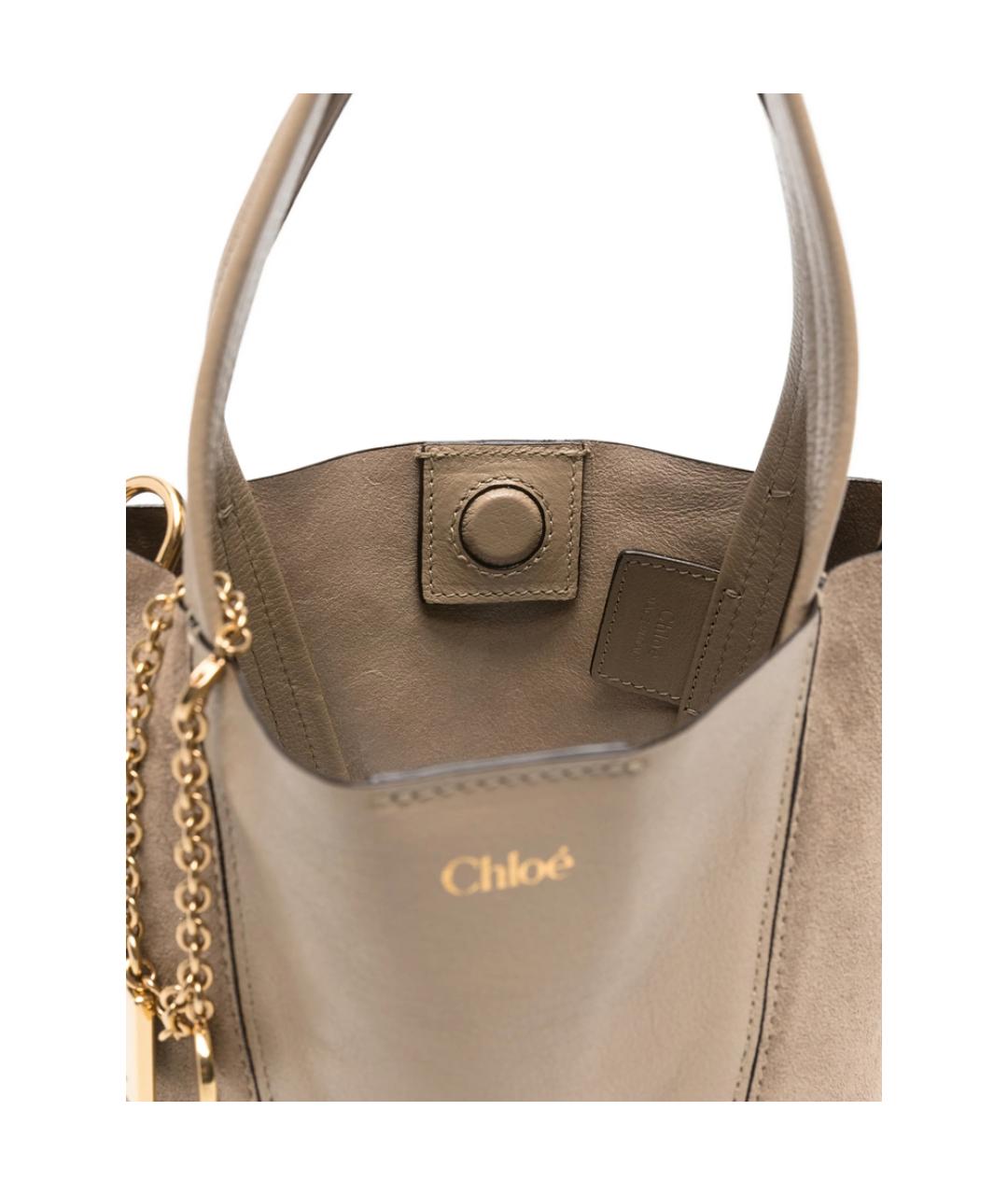CHLOE Бежевая кожаная сумка тоут, фото 2