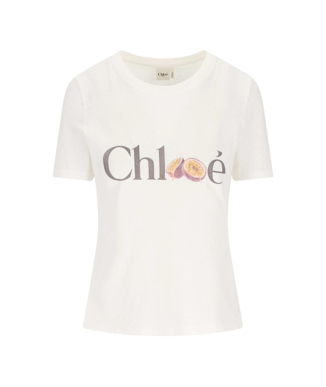 CHLOE Белая хлопковая футболка, фото 1