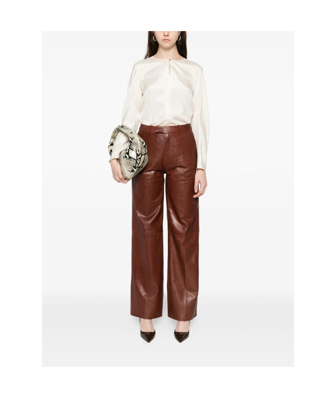MAX MARA Белая шелковая блузы, фото 4