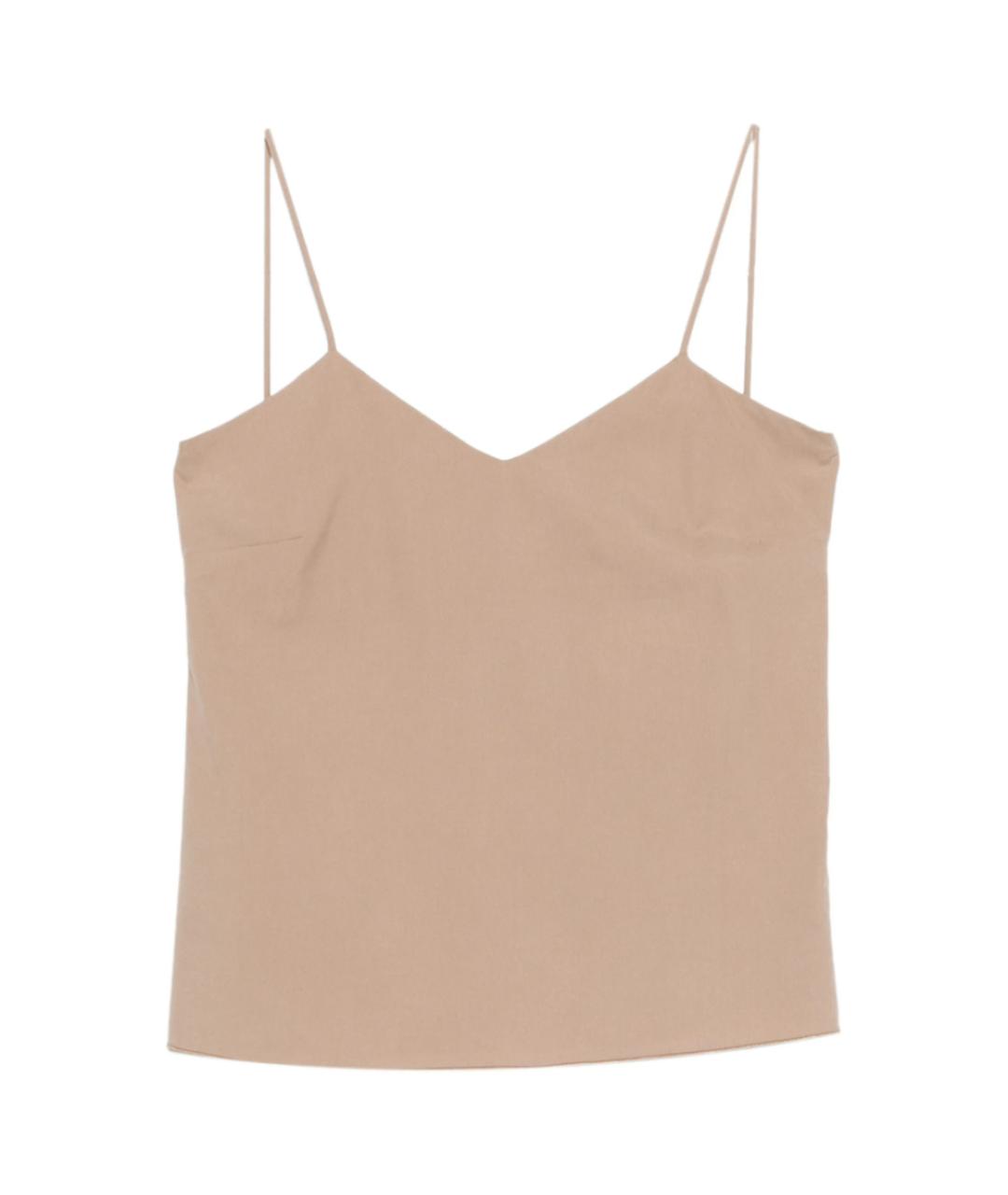 MAX MARA Бежевая шелковая блузы, фото 1