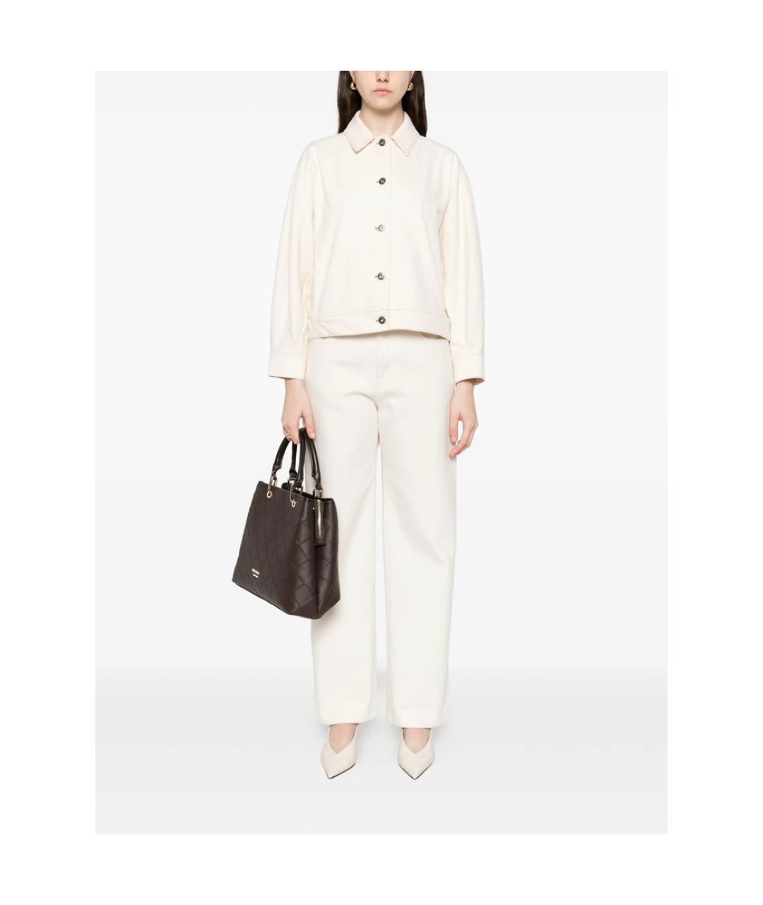 MAX MARA Белая полиэстеровая куртка, фото 2