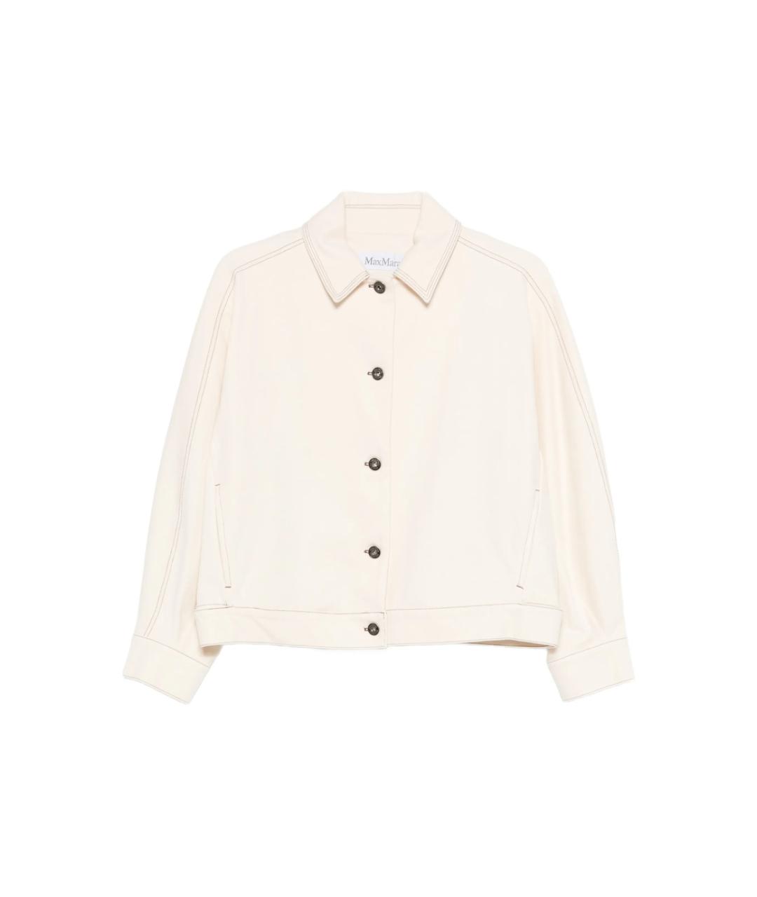 MAX MARA Белая полиэстеровая куртка, фото 1