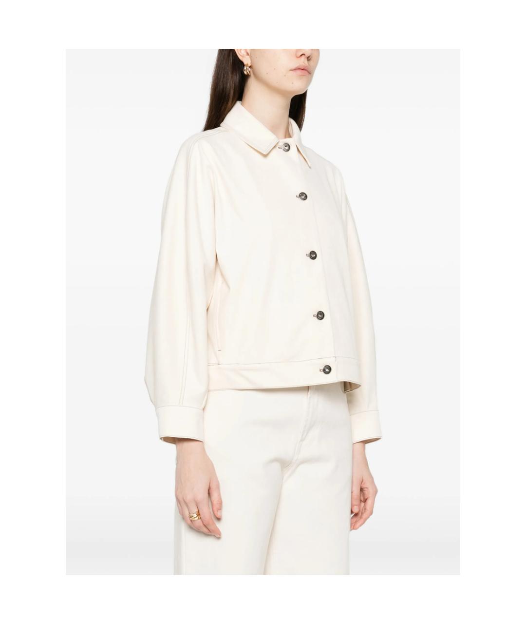 MAX MARA Белая полиэстеровая куртка, фото 5