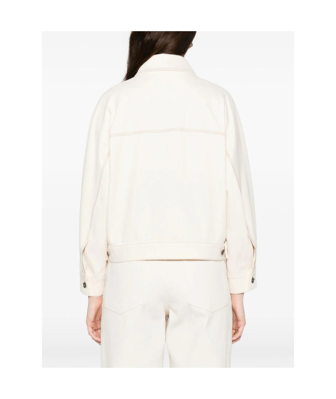 MAX MARA Белая полиэстеровая куртка, фото 3