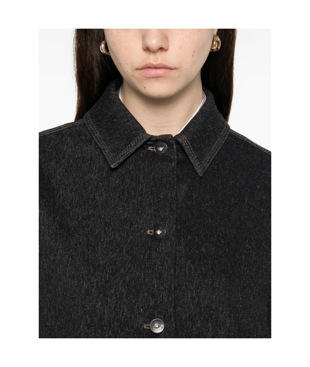 MAX MARA Синяя полиэстеровая куртка, фото 4