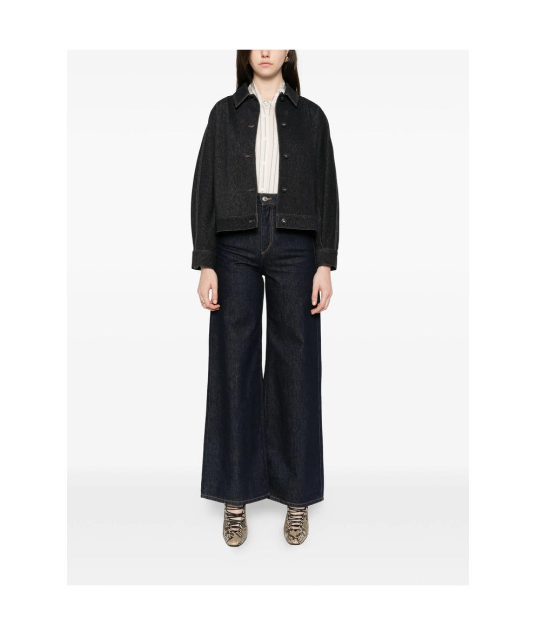 MAX MARA Синяя полиэстеровая куртка, фото 5