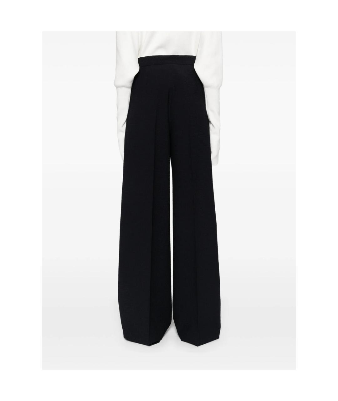 MAX MARA Синие полиамидовые брюки широкие, фото 4