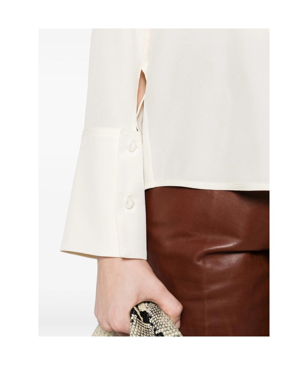 MAX MARA Белая шелковая рубашка, фото 4