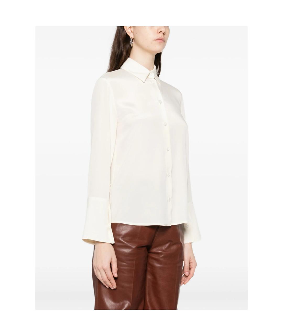 MAX MARA Белая шелковая рубашка, фото 2