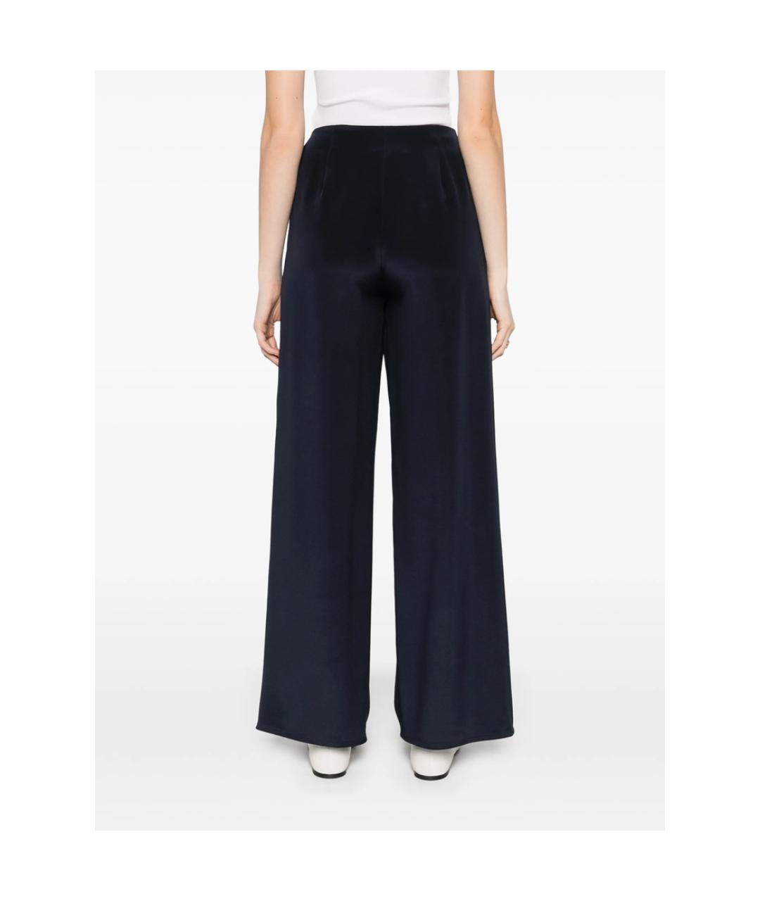 MAX MARA Синие шелковые брюки широкие, фото 5