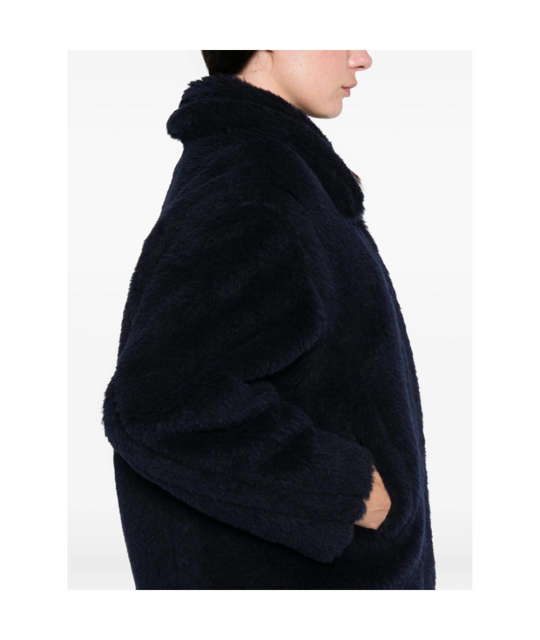 MAX MARA Синее шерстяное пальто, фото 3