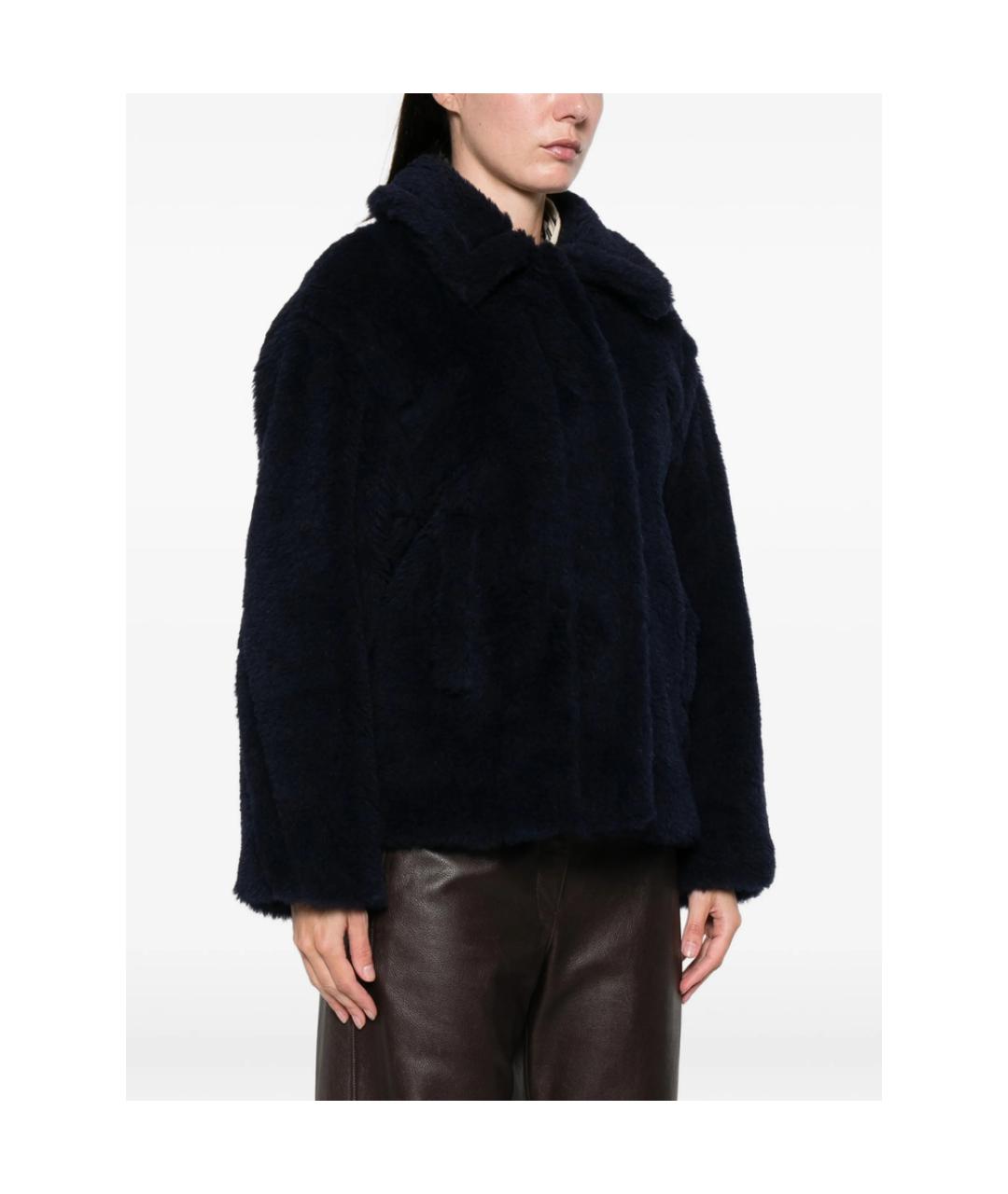 MAX MARA Синее шерстяное пальто, фото 2