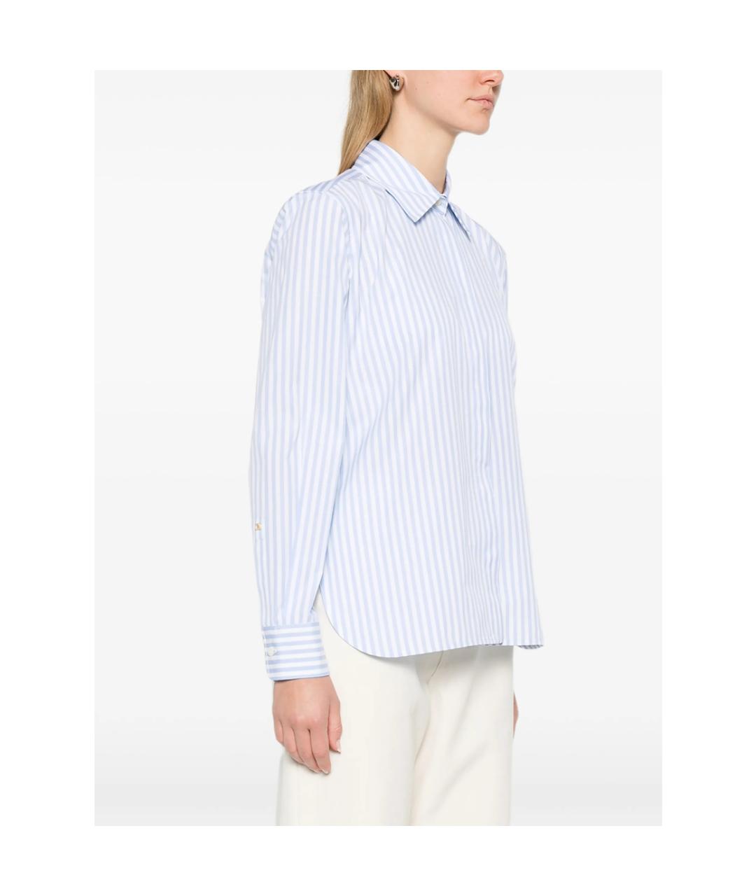 MAX MARA Голубая хлопковая рубашка, фото 5