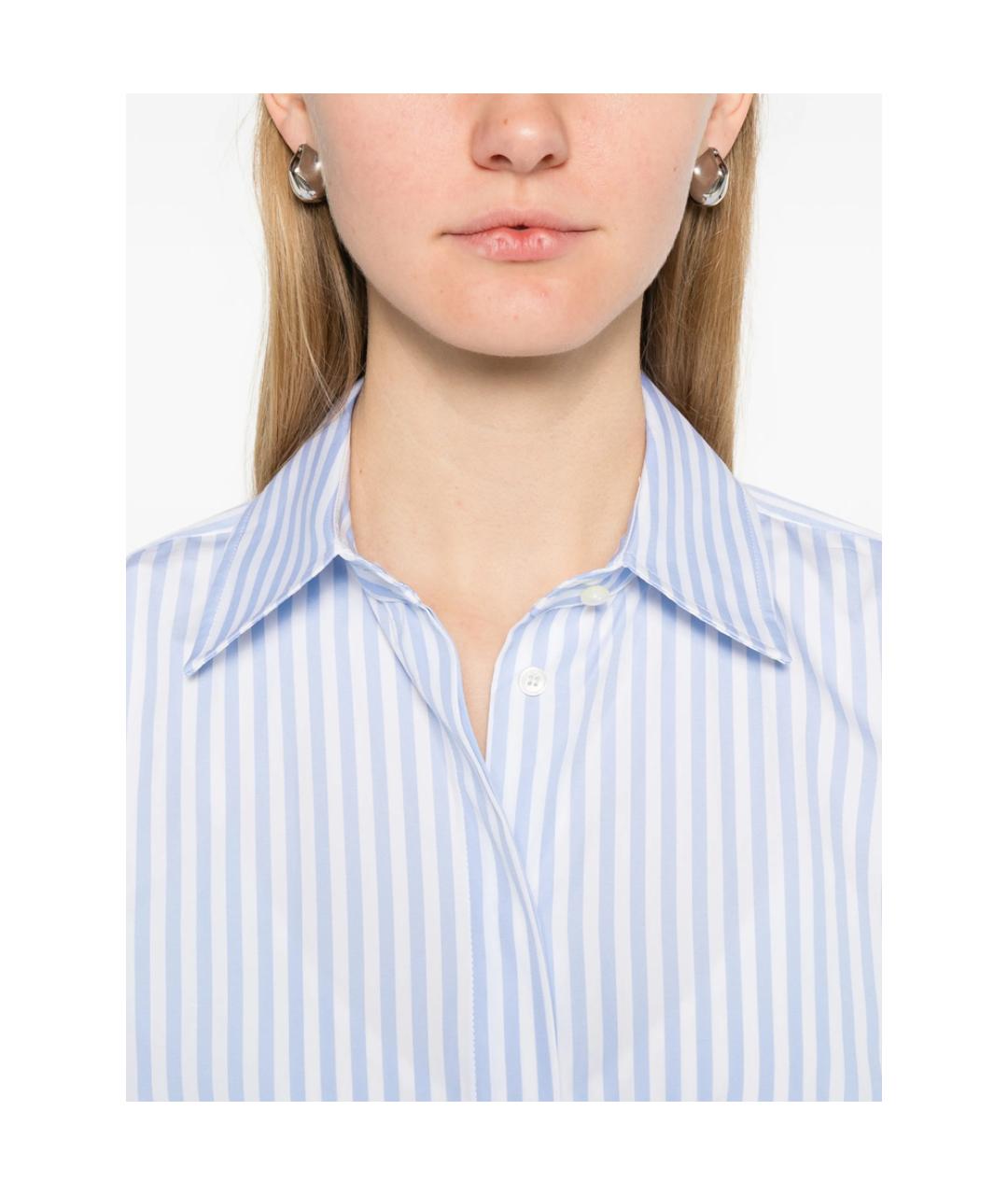 MAX MARA Голубая хлопковая рубашка, фото 2