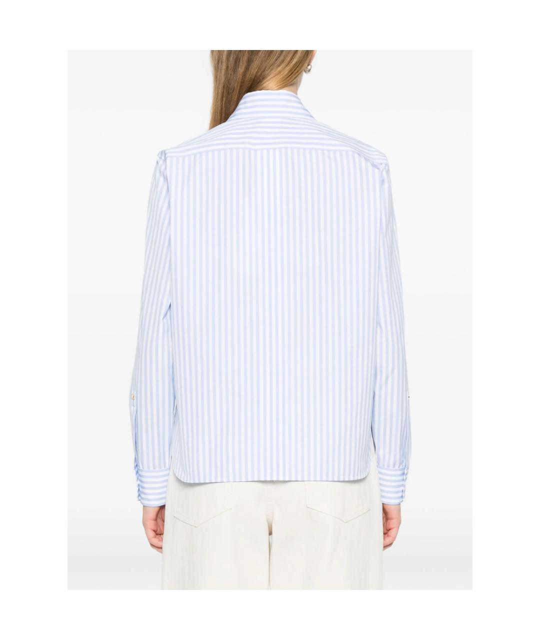 MAX MARA Голубая хлопковая рубашка, фото 3