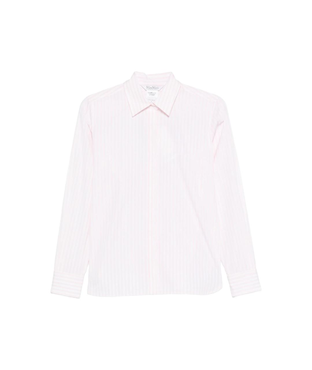 MAX MARA Розовая хлопковая рубашка, фото 1