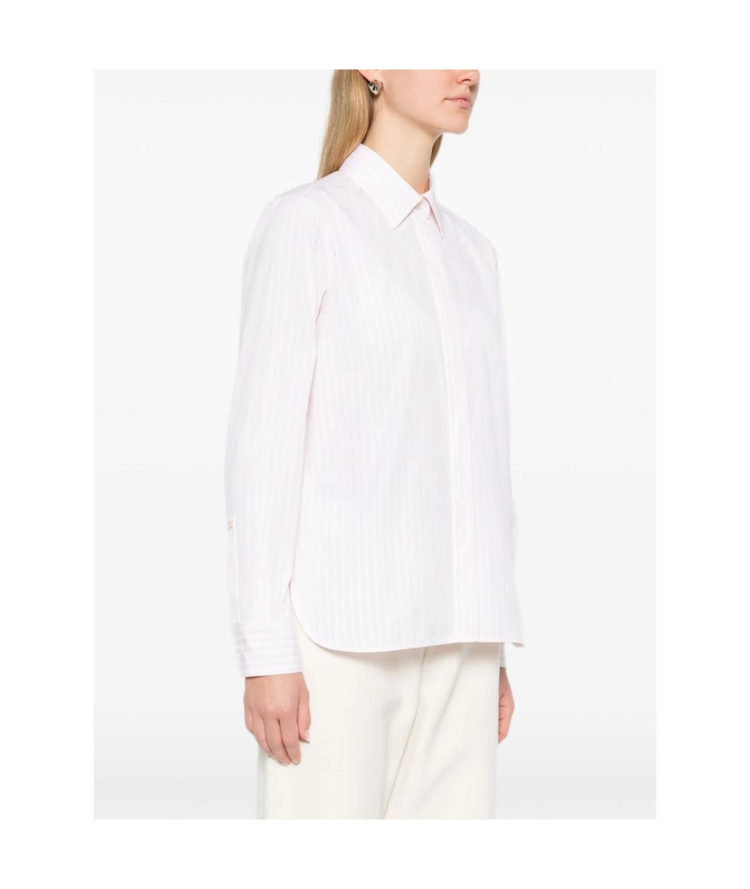MAX MARA Розовая хлопковая рубашка, фото 4
