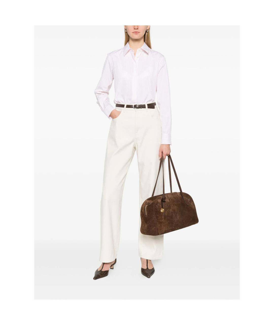 MAX MARA Розовая хлопковая рубашка, фото 3