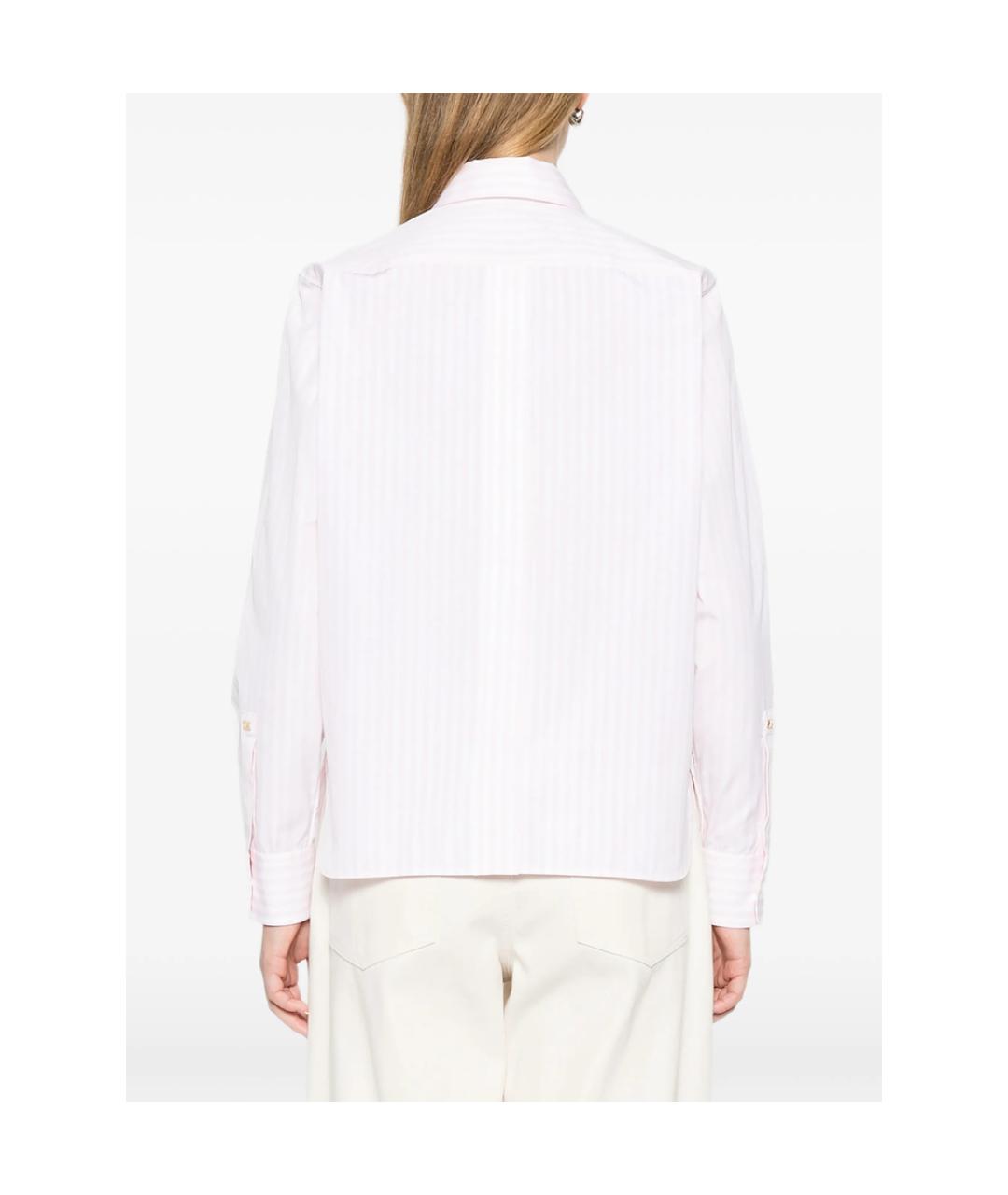 MAX MARA Розовая хлопковая рубашка, фото 5