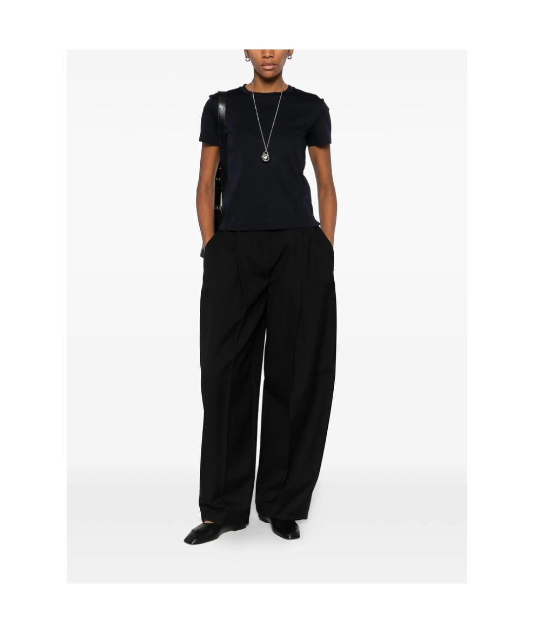 MAX MARA Синяя хлопковая футболка, фото 2