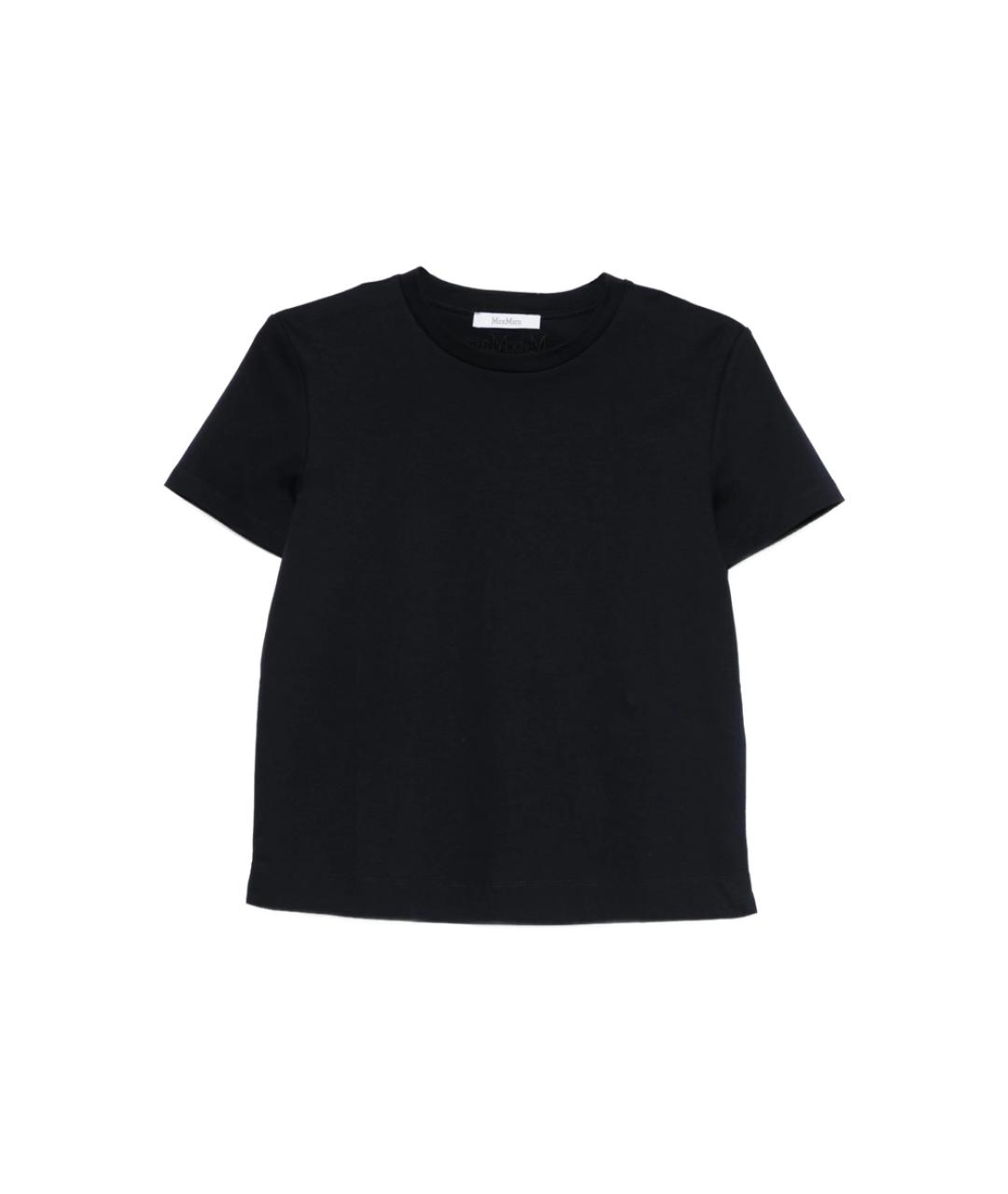 MAX MARA Синяя хлопковая футболка, фото 1
