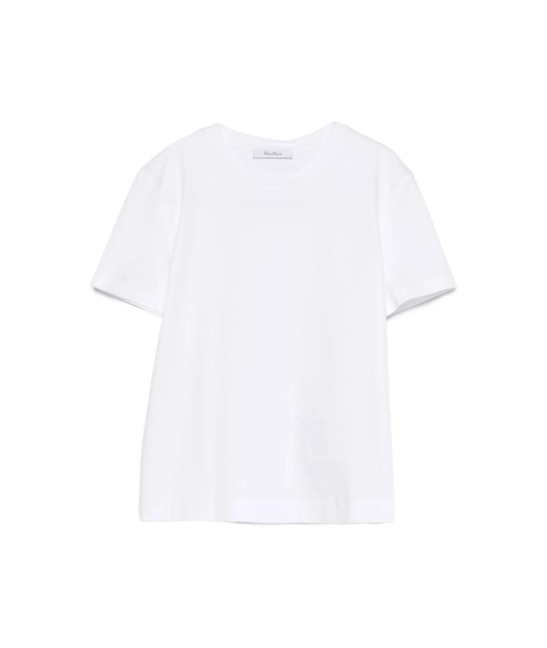 MAX MARA Белая хлопковая футболка, фото 1
