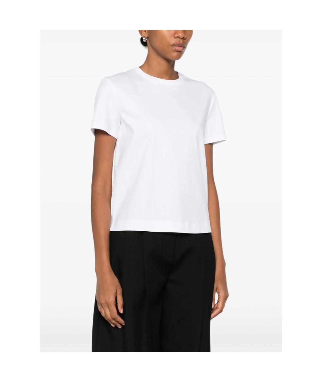 MAX MARA Белая хлопковая футболка, фото 4