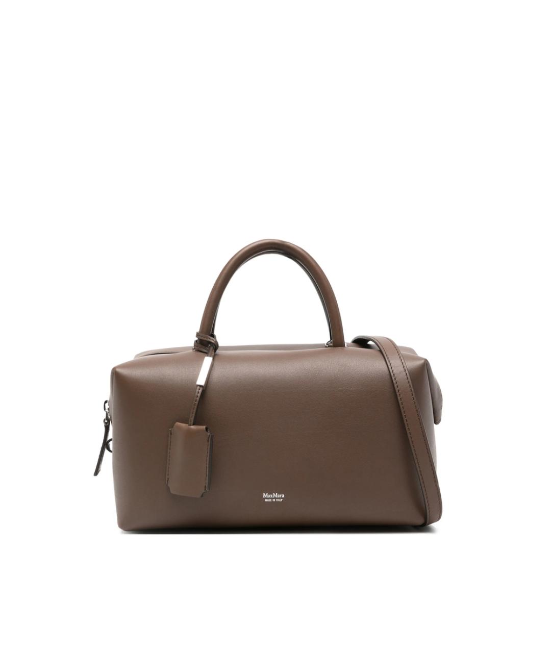 MAX MARA Коричневая кожаная сумка тоут, фото 1