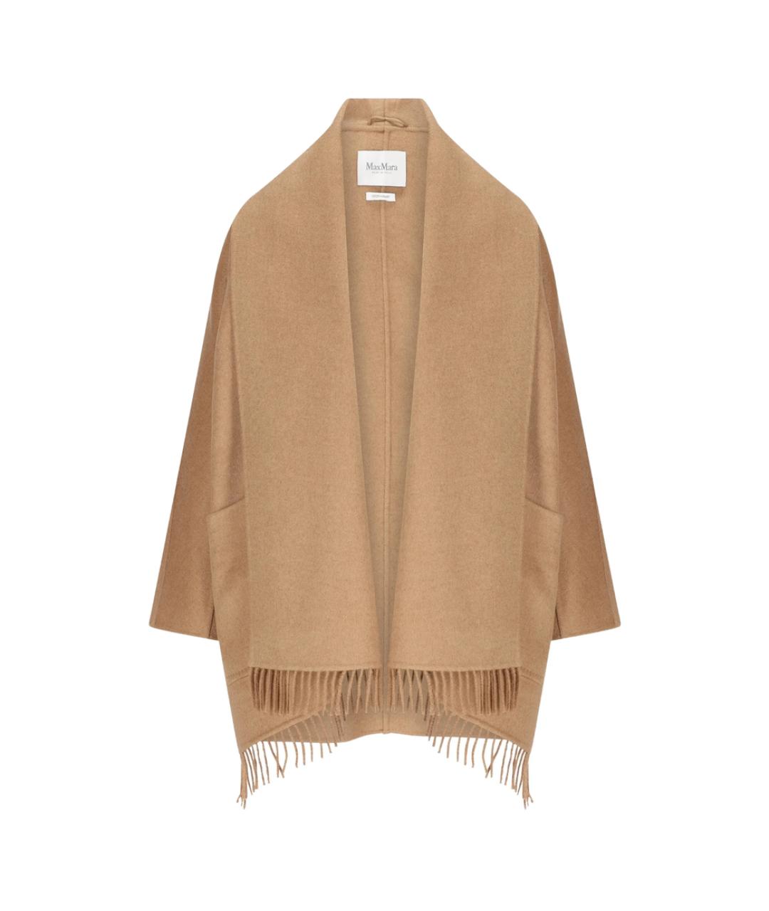 MAX MARA Бежевое шерстяное пальто, фото 1